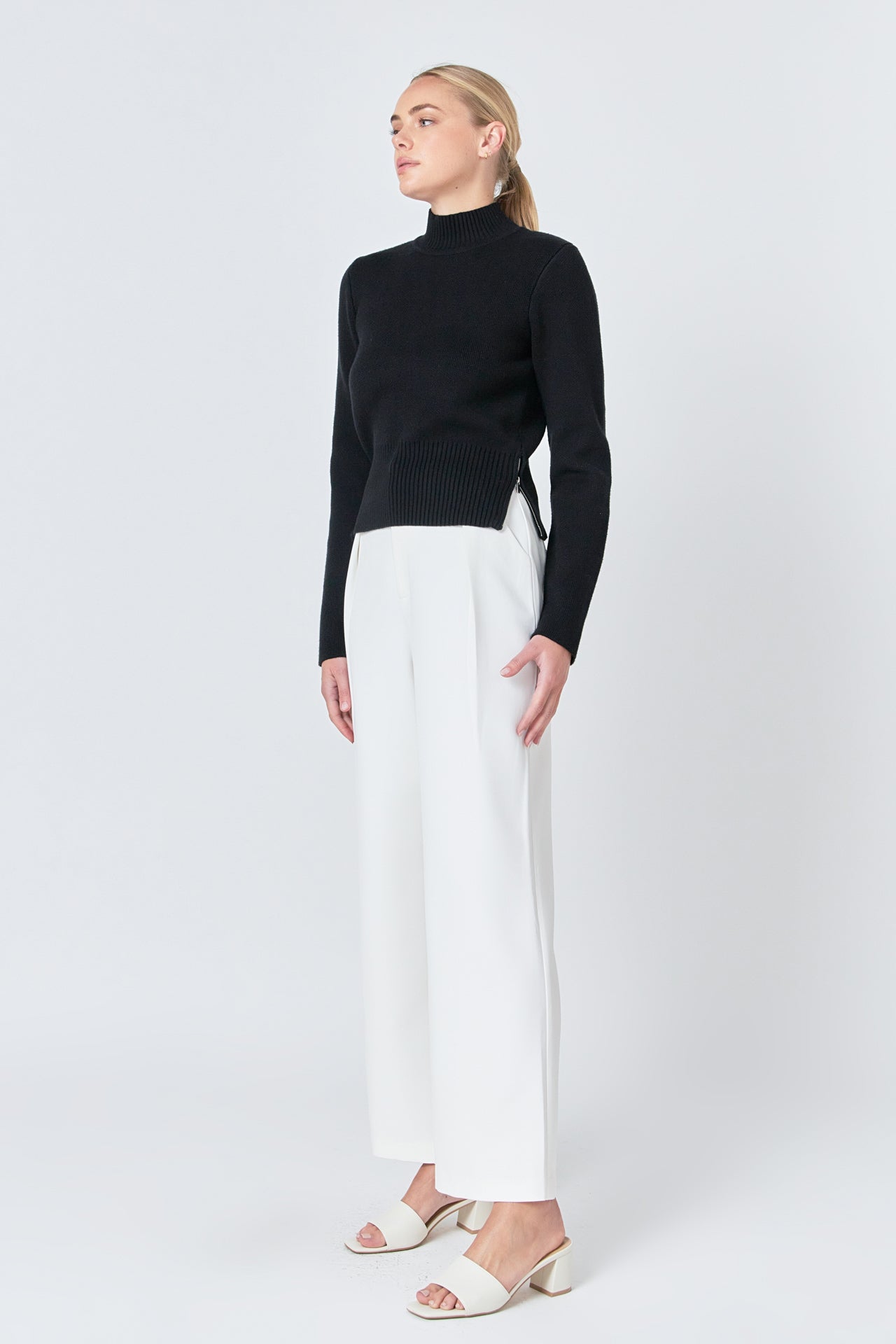 ENDLESS ROSE - Wide Leg High Waisted Trouser - PANTS available at Objectrare