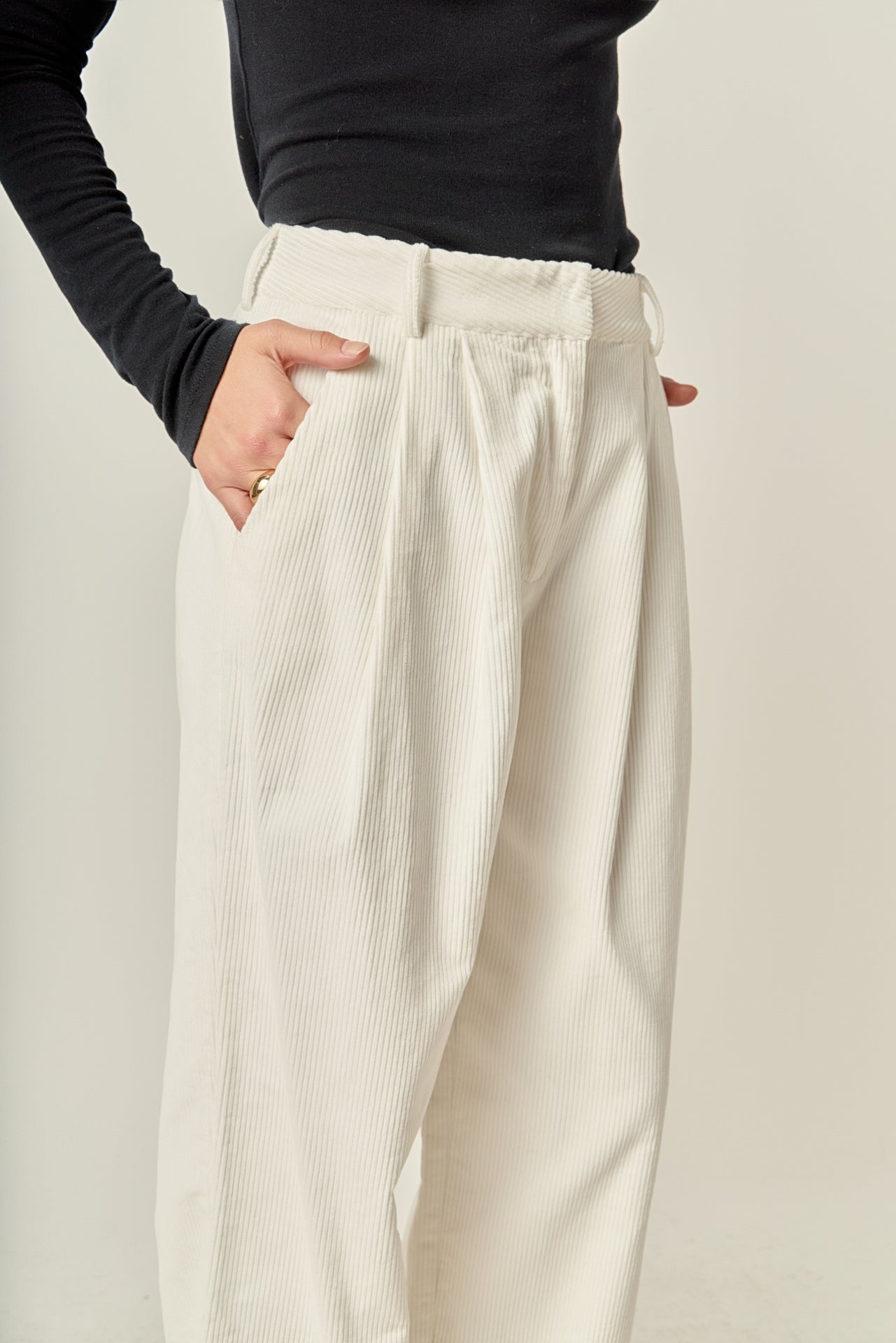 ENGLISH FACTORY - Corduroy Wide Pants - PANTS available at Objectrare