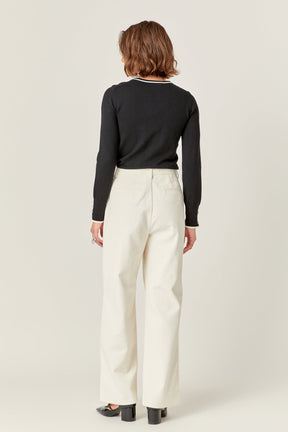 ENGLISH FACTORY - Corduroy Wide Pants - PANTS available at Objectrare