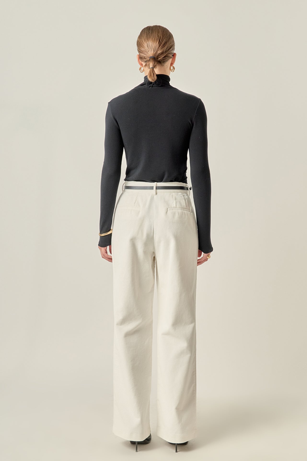 ENGLISH FACTORY - Corduroy Wide Pants - PANTS available at Objectrare