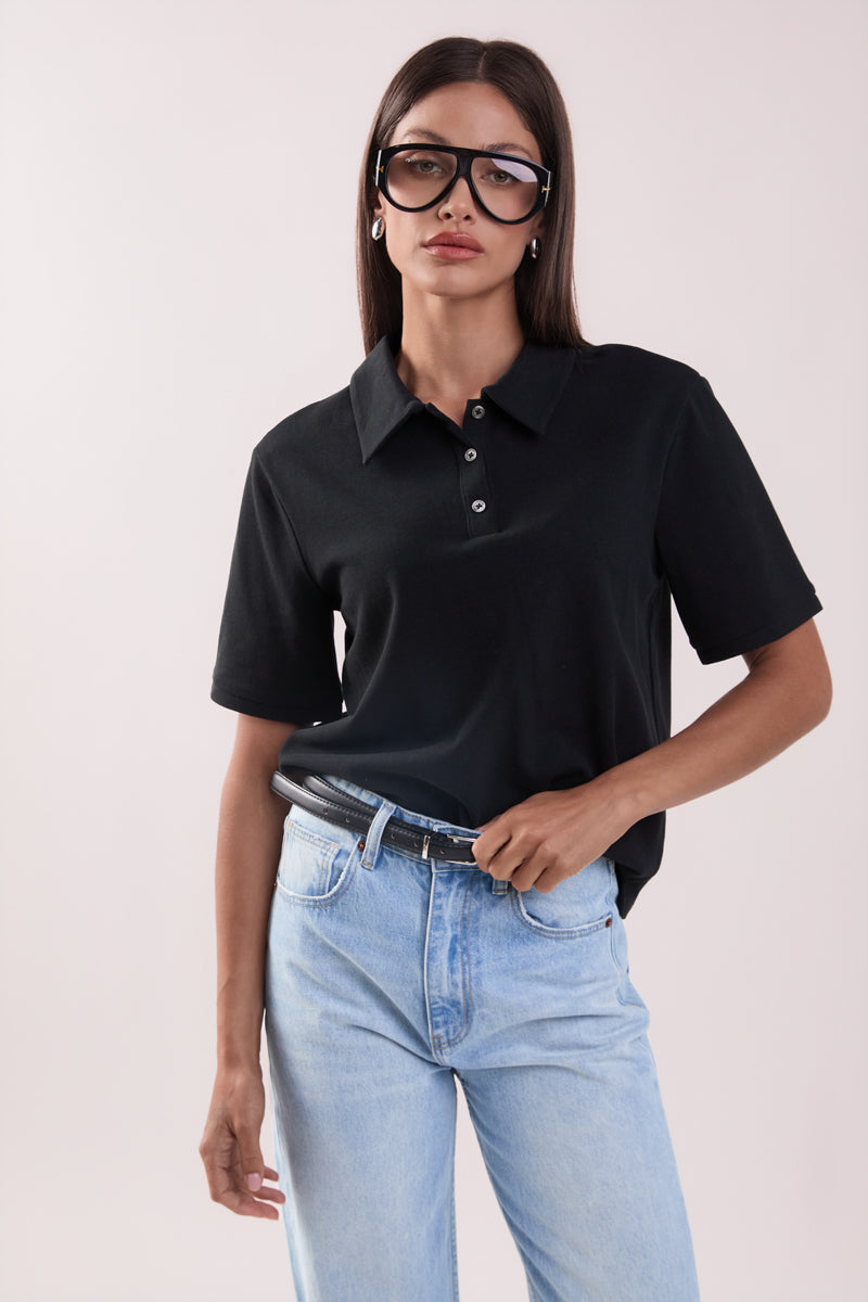 GREY LAB - Pique Polo Shirt - SHIRTS & BLOUSES available at Objectrare