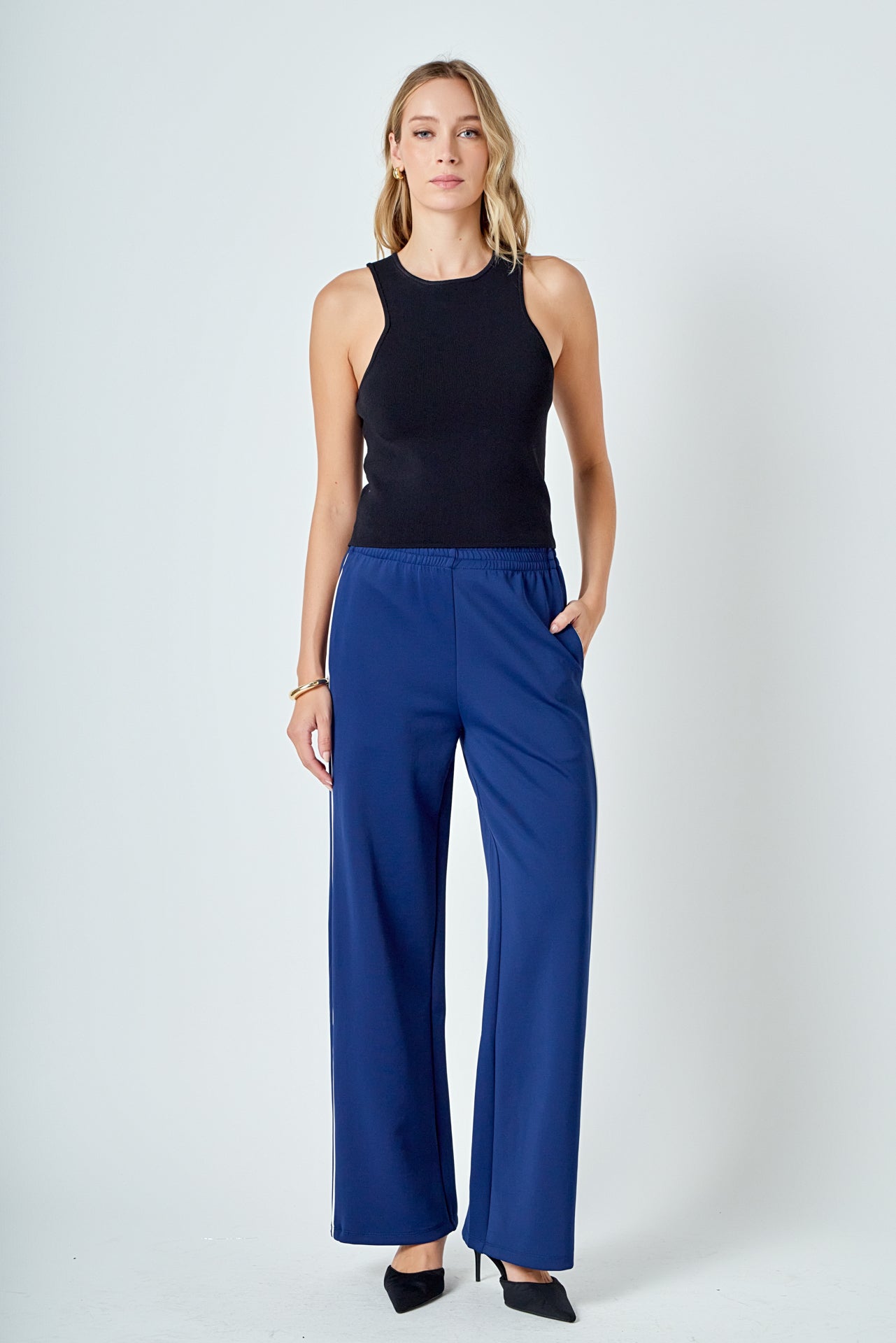 ENDLESS ROSE - Track Pants with Piping - PANTS available at Objectrare