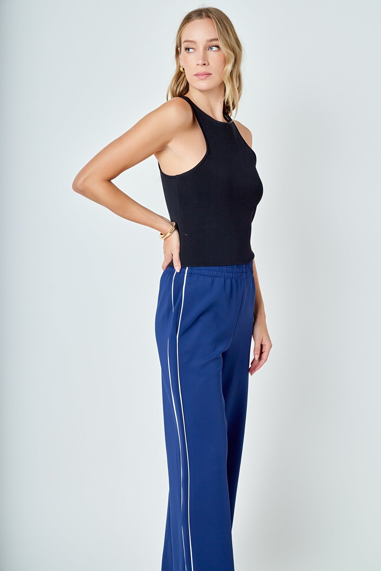 ENDLESS ROSE - Track Pants with Piping - PANTS available at Objectrare