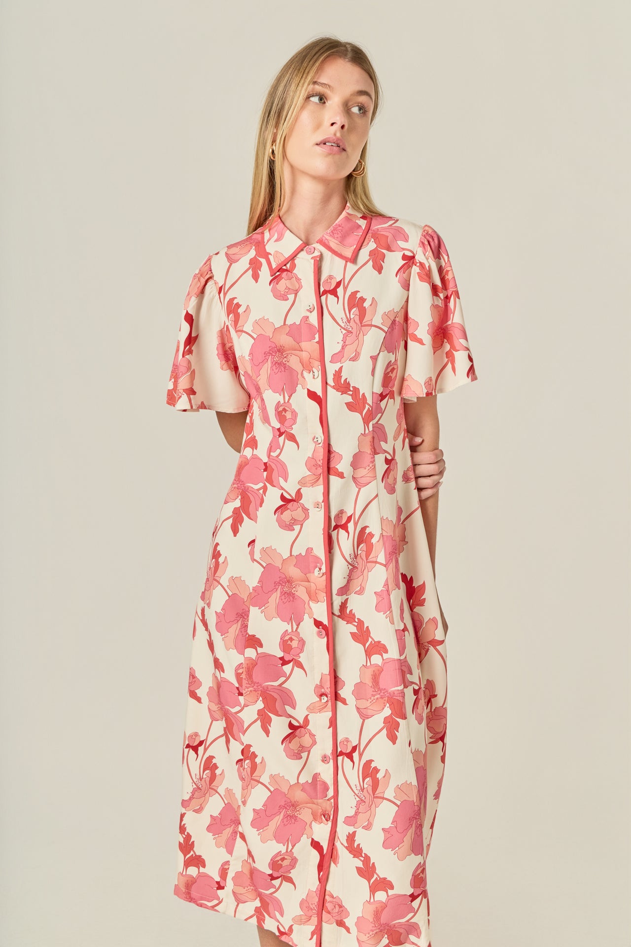 ENGLISH FACTORY - A-Line Mini Shirt Dress - DRESSES available at Objectrare