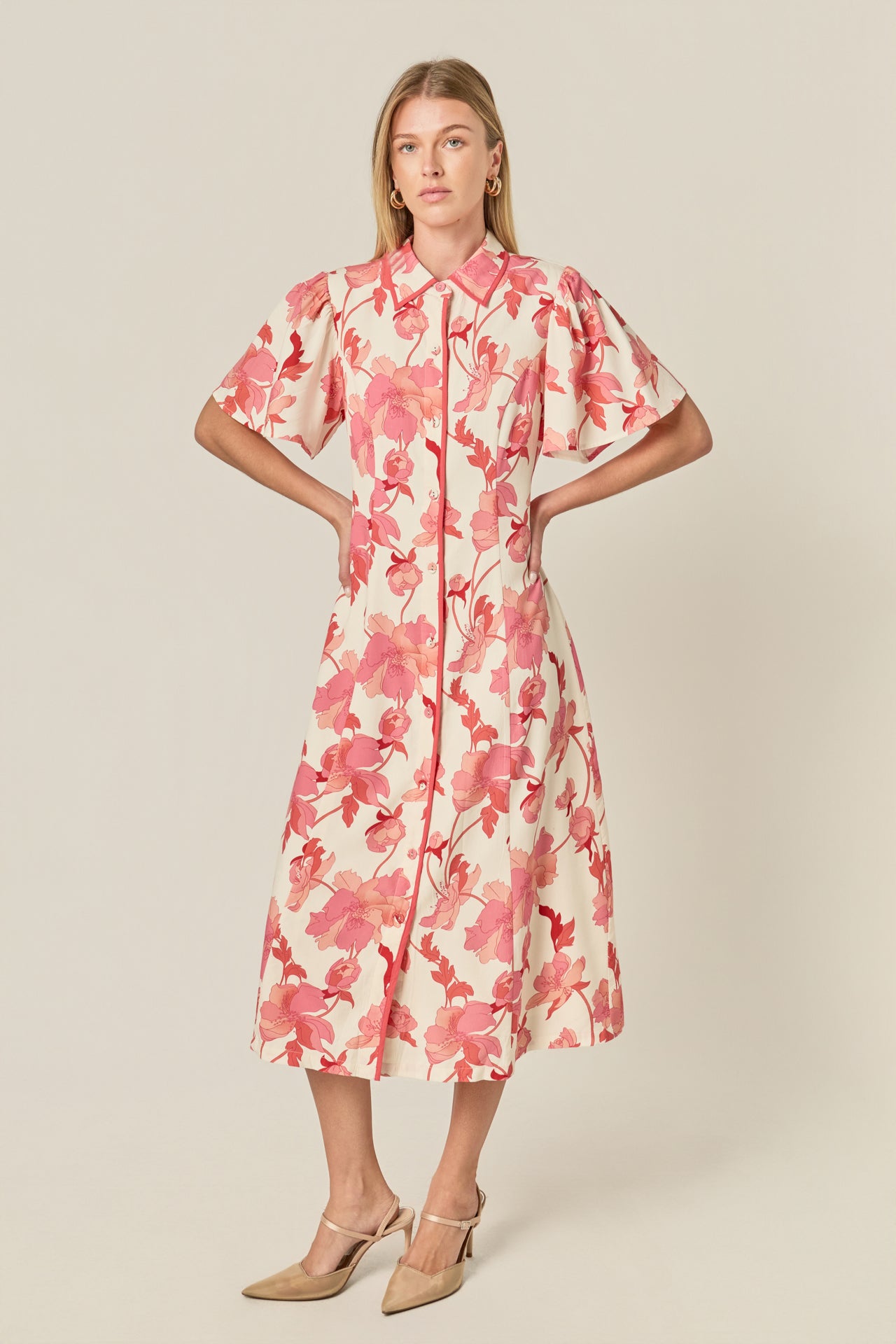 ENGLISH FACTORY - A-Line Mini Shirt Dress - DRESSES available at Objectrare