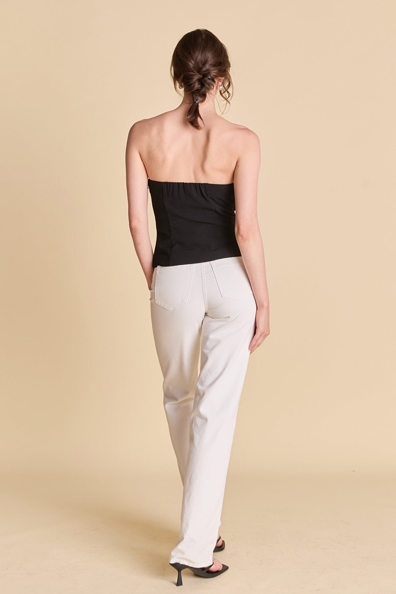 ENDLESS ROSE - Strapless Bustier Top with Bow - TOPS available at Objectrare