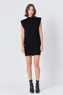 ENDLESS ROSE - Endless Rose - Mock Neck Sleeveless Knit Mini Dress - DRESSES available at Objectrare