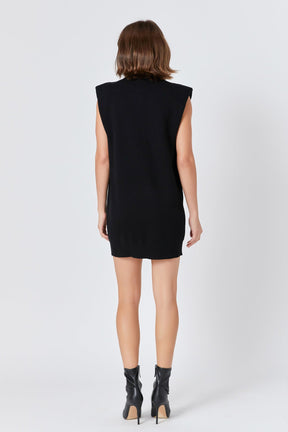 ENDLESS ROSE - Endless Rose - Mock Neck Sleeveless Knit Mini Dress - DRESSES available at Objectrare