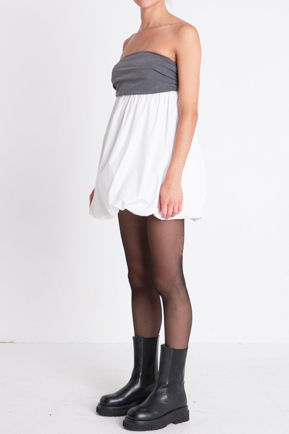 GREY LAB - Strapless Balloon Mini Dress - DRESSES available at Objectrare