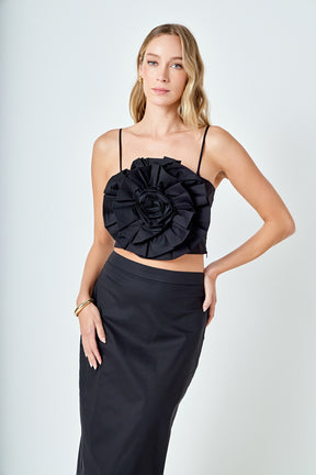 ENGLISH FACTORY - Floral Tube Cropped Top - TOPS available at Objectrare