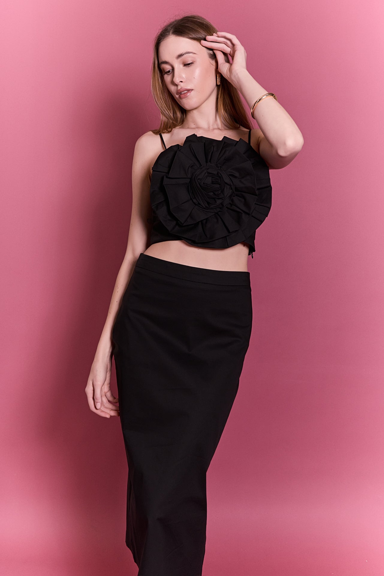 ENGLISH FACTORY - Statement Flower Cropped Top - TOPS available at Objectrare