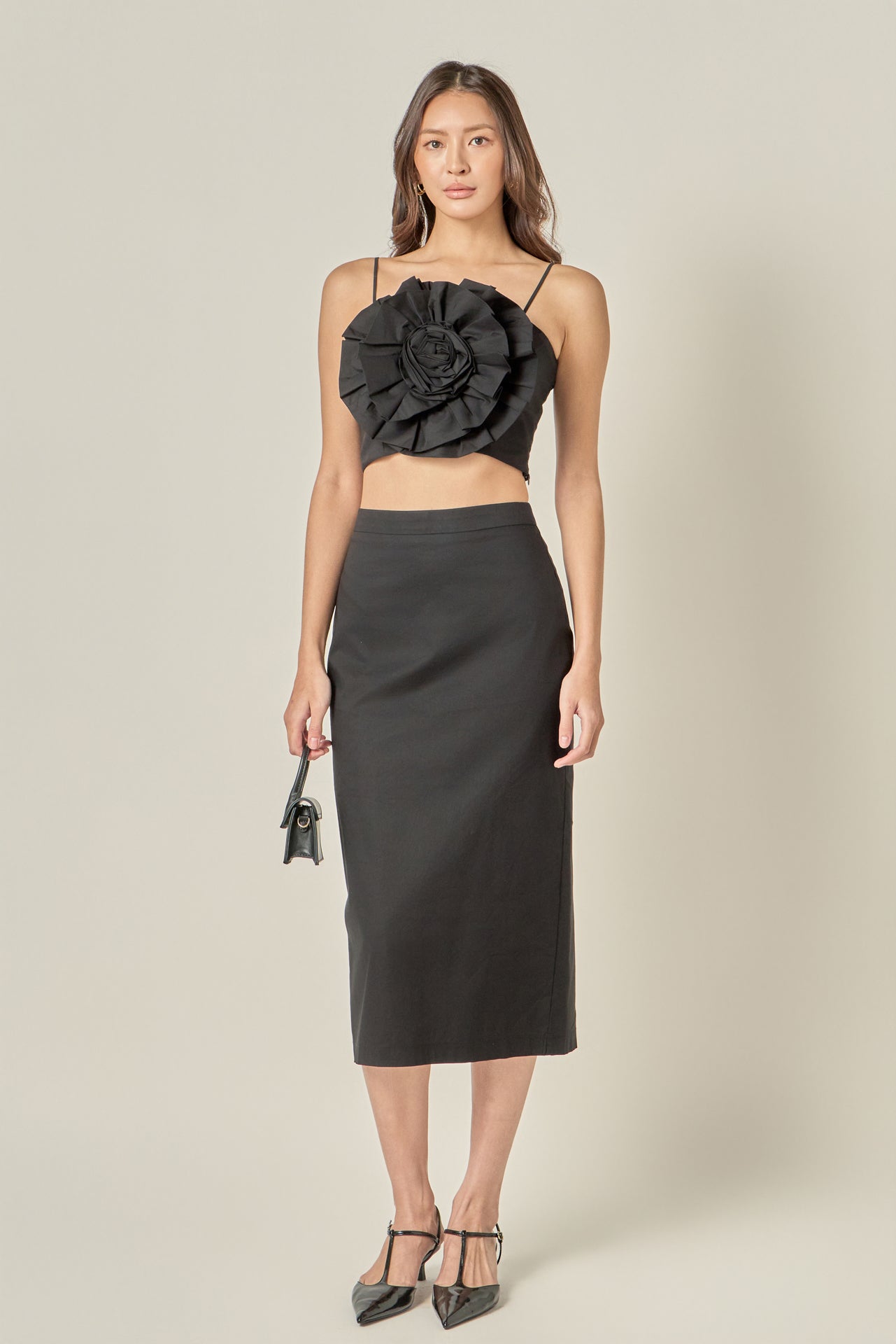 ENGLISH FACTORY - Statement Flower Cropped Top - TOPS available at Objectrare