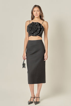 ENGLISH FACTORY - Statement Flower Cropped Top - TOPS available at Objectrare
