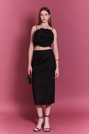 ENGLISH FACTORY - Statement Flower Cropped Top - TOPS available at Objectrare