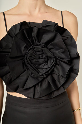 ENGLISH FACTORY - Statement Flower Cropped Top - TOPS available at Objectrare