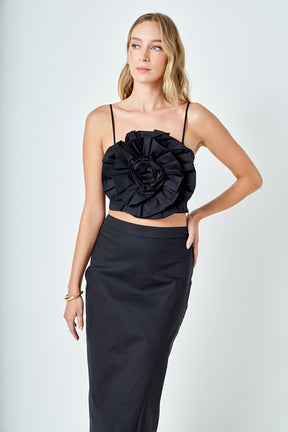ENGLISH FACTORY - High Waisted Column Midi Skirt - SKIRTS available at Objectrare