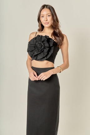 ENGLISH FACTORY - High Waisted Column Midi Skirt - SKIRTS available at Objectrare