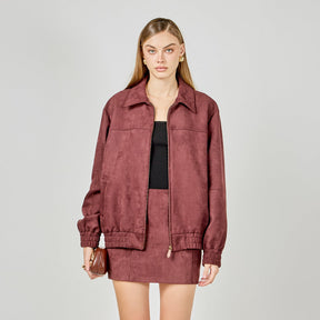 ENDLESS ROSE - Suede Work Jacket - JACKETS available at Objectrare