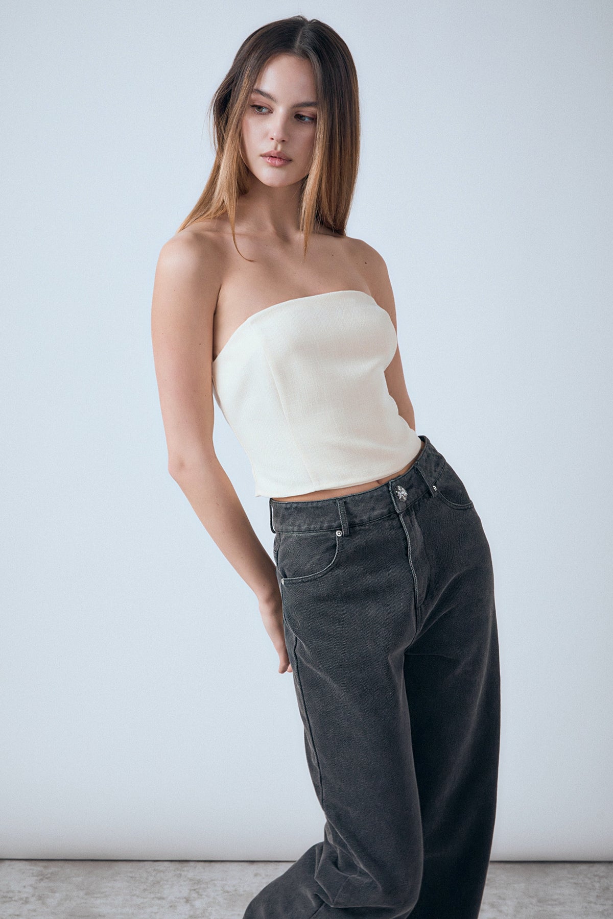 ENDLESS ROSE - Endless Rose - Ashton Linen Tube Top - TOPS available at Objectrare