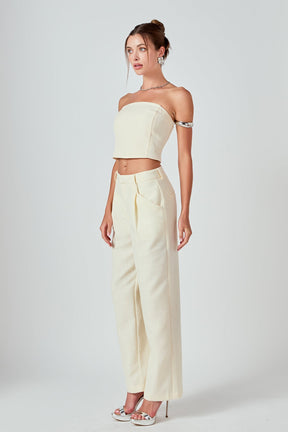 ENDLESS ROSE - Ashton Linen Tube Top - TOPS available at Objectrare