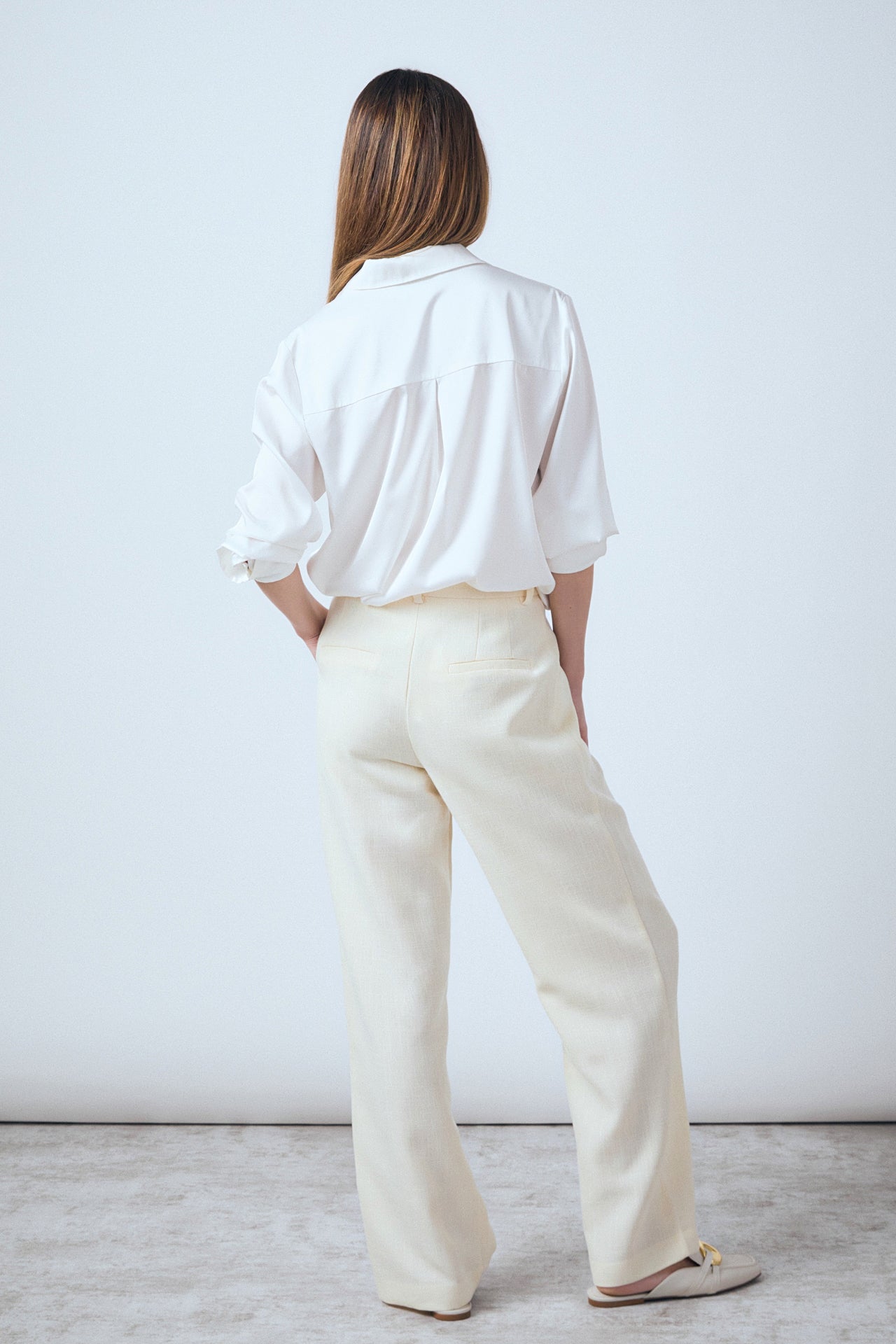 ENDLESS ROSE - Endless Rose - Ashton High Waisted Pleated Linen Pants - PANTS available at Objectrare