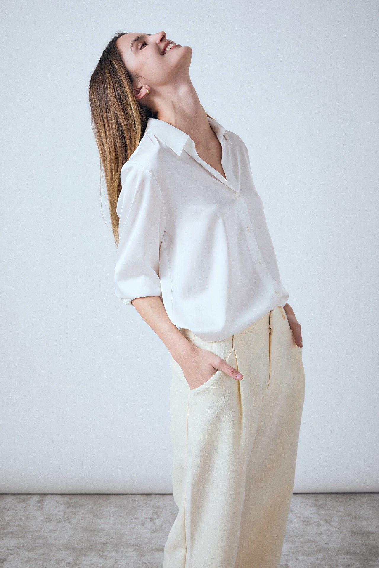 ENDLESS ROSE - Endless Rose - Ashton High Waisted Pleated Linen Pants - PANTS available at Objectrare