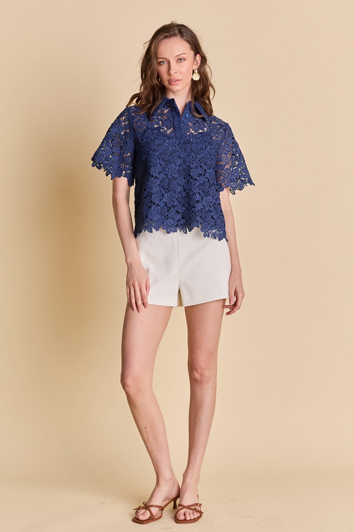 ENDLESS ROSE - Mid Waisted Linen Shorts - SHORTS available at Objectrare