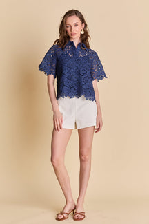 ENDLESS ROSE - Mid Waisted Linen Shorts - SHORTS available at Objectrare
