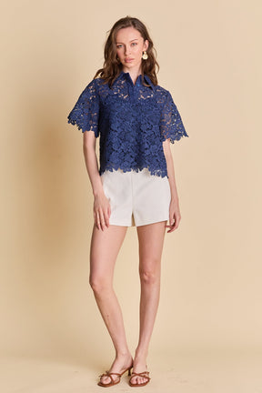 ENDLESS ROSE - Mid Waisted Linen Shorts - SHORTS available at Objectrare