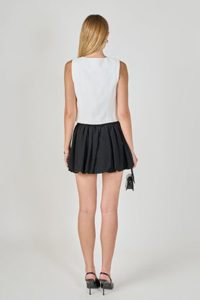 ENDLESS ROSE - Tara Button Up Cotton Linen Vest - TOPS available at Objectrare