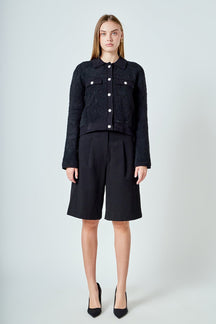 ENDLESS ROSE - Collared Button Up Cardigan - SWEATERS & KNITS available at Objectrare