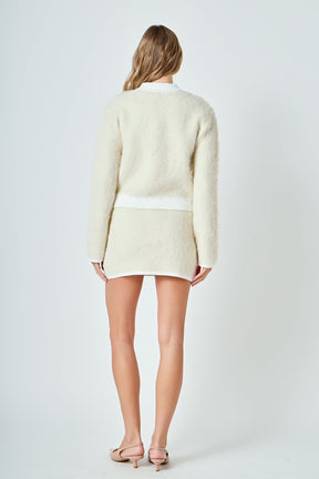 ENDLESS ROSE - Collared Button Up Cardigan - SWEATERS & KNITS available at Objectrare