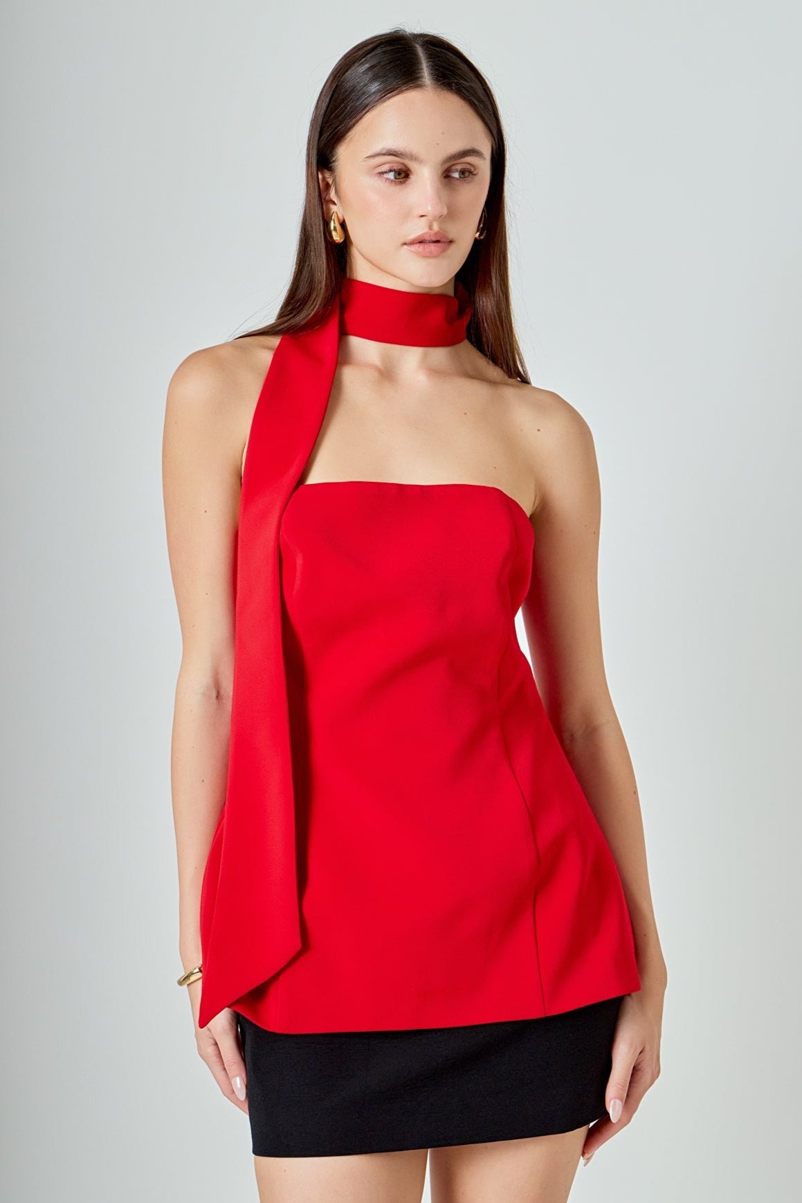 ENDLESS ROSE - A-Line Choker Tie Top - TOPS available at Objectrare