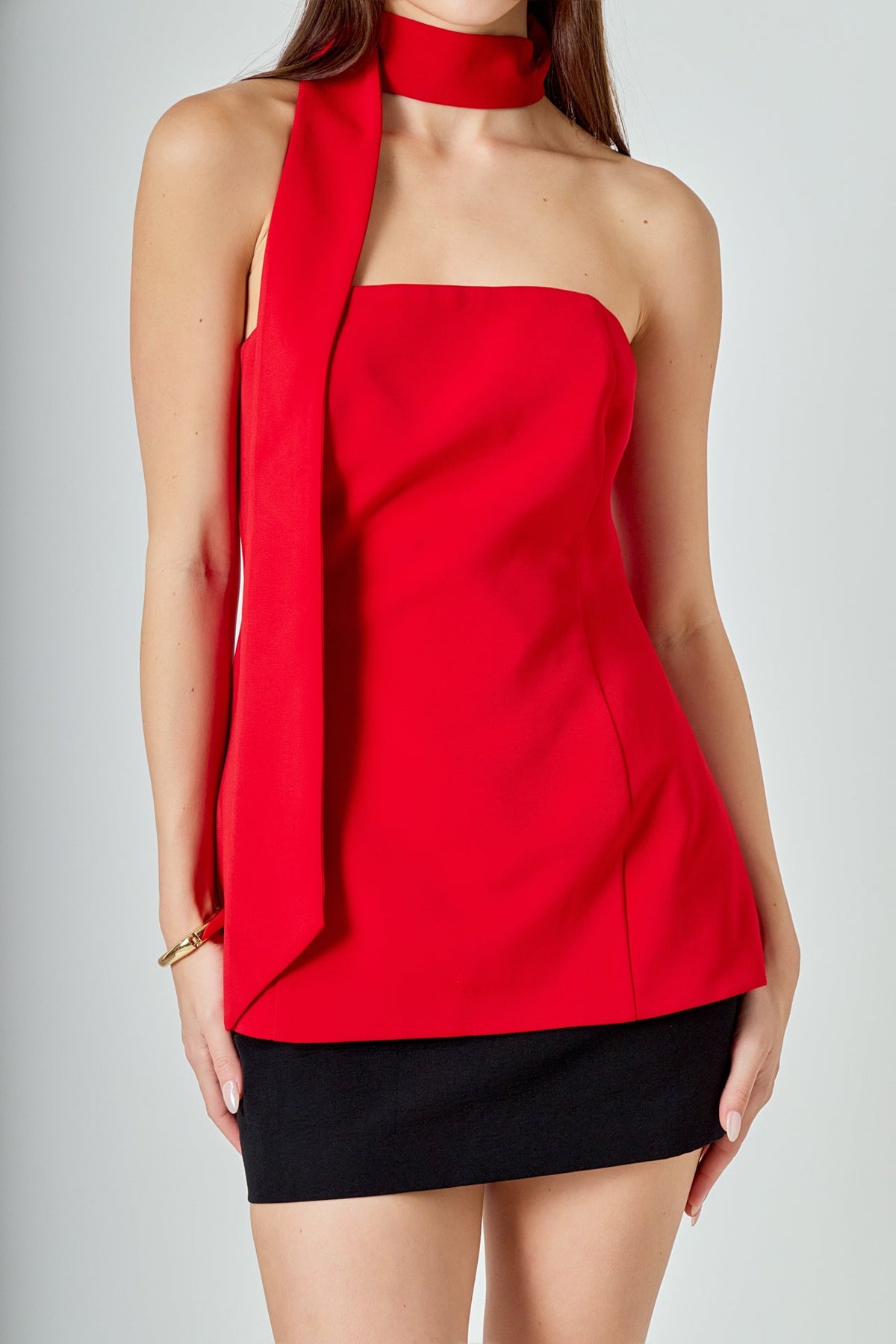 ENDLESS ROSE - A-Line Choker Tie Top - TOPS available at Objectrare