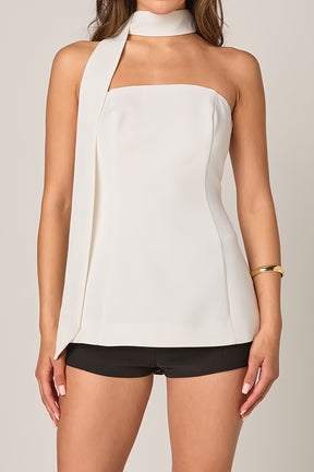 ENDLESS ROSE - Kaitlyn A-Line Choker Tie Top - TOPS available at Objectrare