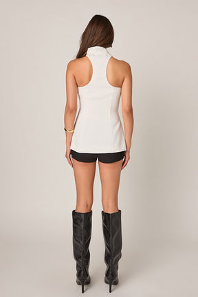 ENDLESS ROSE - Kaitlyn A-Line Choker Tie Top - TOPS available at Objectrare