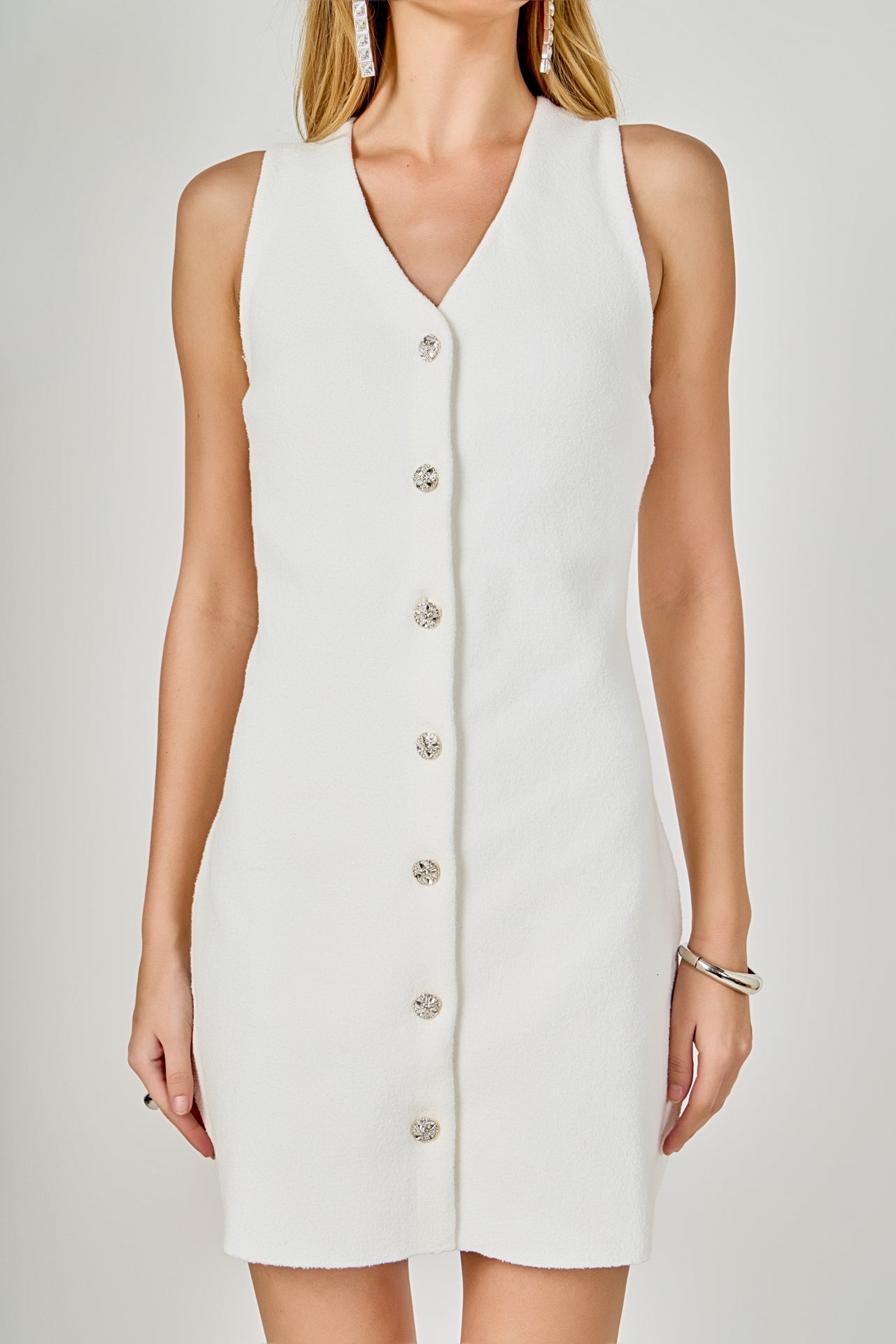 ENDLESS ROSE - V-Neck A-Line Mini Dress - DRESSES available at Objectrare