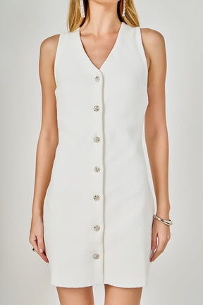 ENDLESS ROSE - V-Neck A-Line Mini Dress - DRESSES available at Objectrare