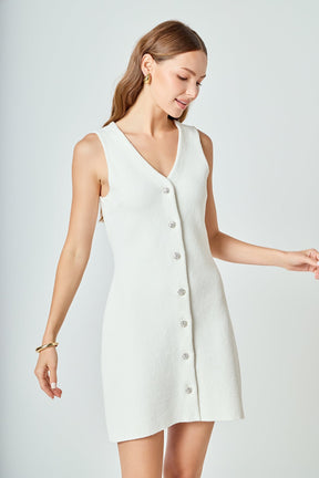 ENDLESS ROSE - V-Neck A-Line Mini Dress - DRESSES available at Objectrare