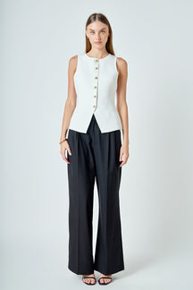 Button Up Knit Vest