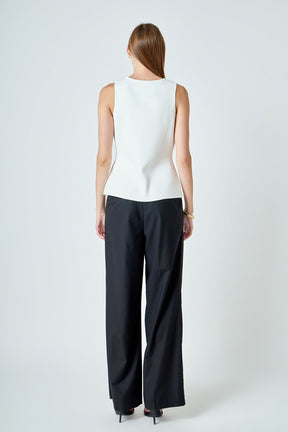 ENDLESS ROSE - Button Up Knit Vest - TOPS available at Objectrare