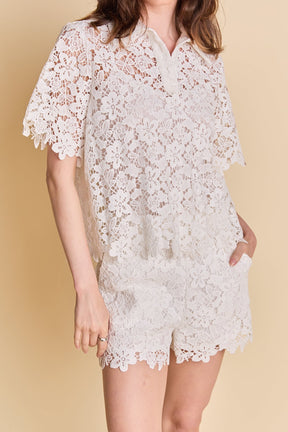 ENDLESS ROSE - Lace Collared Top - TOPS available at Objectrare