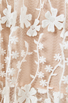 ENDLESS ROSE - Strapless Crochet Layered Midi Dress - DRESSES available at Objectrare