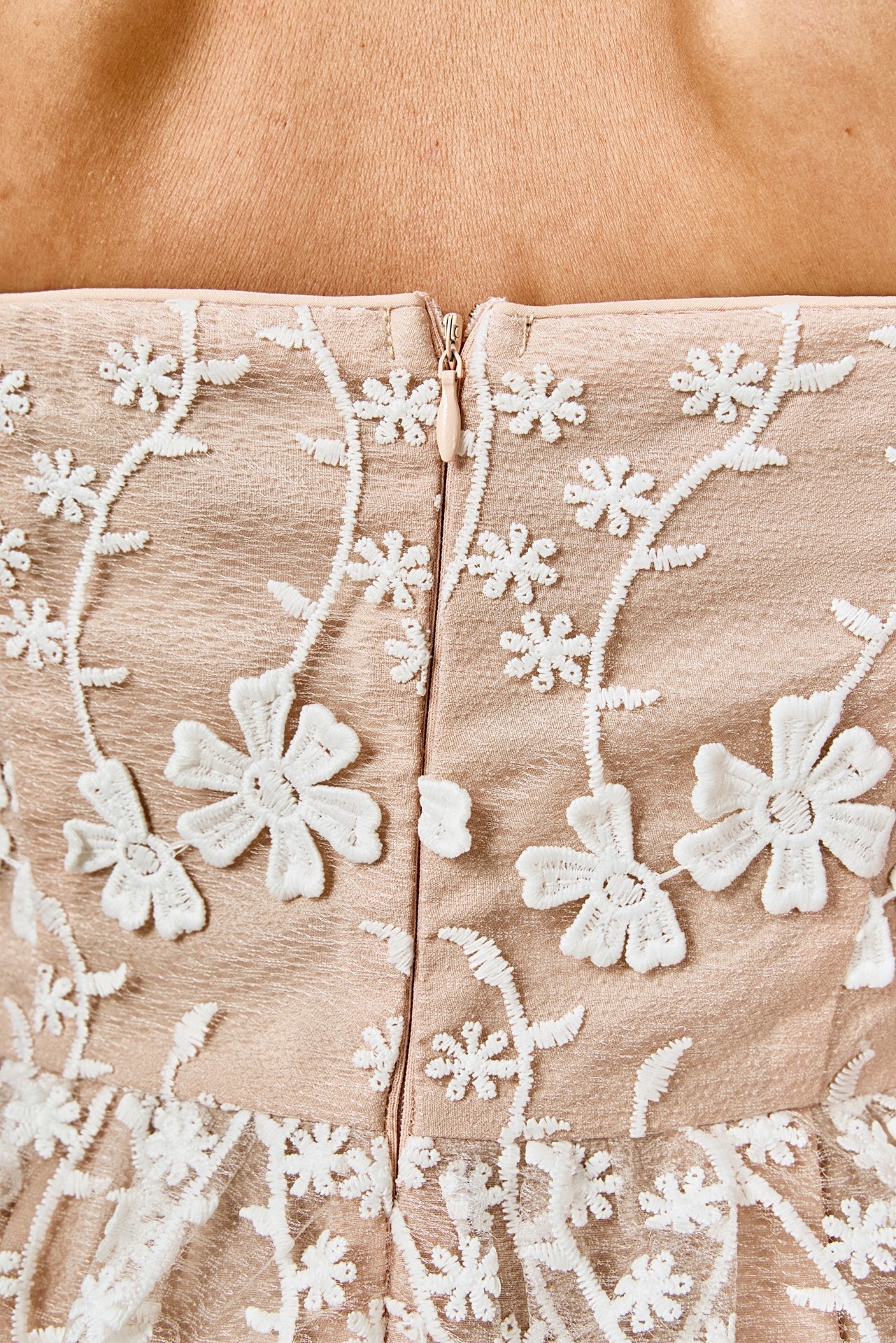 ENDLESS ROSE - Strapless Crochet Layered Midi Dress - DRESSES available at Objectrare