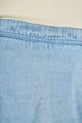 ENDLESS ROSE - Zoe Denim Balloon Mini Skirt - SKIRTS available at Objectrare