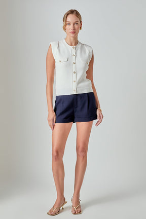 ENDLESS ROSE - Button-Up Sweater Vest - TOPS available at Objectrare