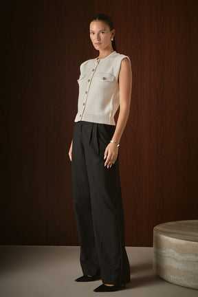 ENDLESS ROSE - Button-Up Sweater Vest - TOPS available at Objectrare