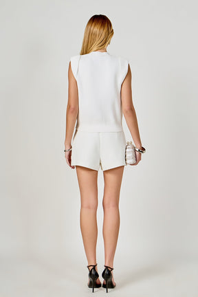 ENDLESS ROSE - Button-Up Sweater Vest - TOPS available at Objectrare