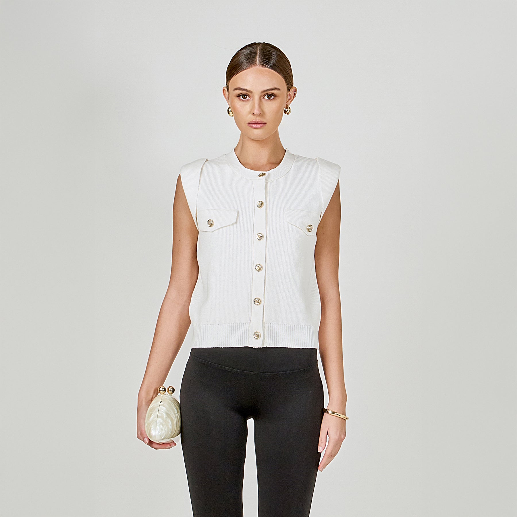 Button-Up Sweater Vest