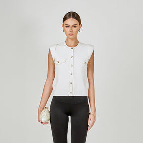 Button-Up Sweater Vest